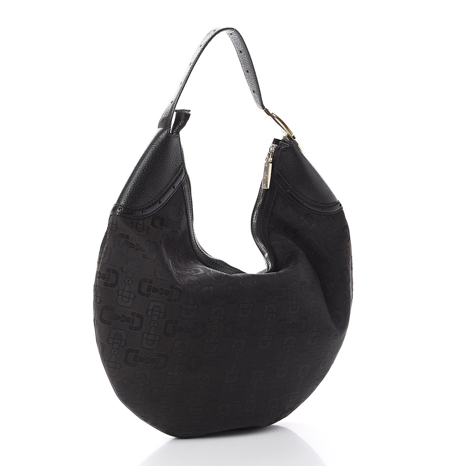 Gucci Canvas Horsebit Glam Hobo Dark Brown 2 of 8