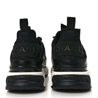 Chanel Velvet Calfskin Mixed Fibers CC Sneakers 36 Black 5 of 9