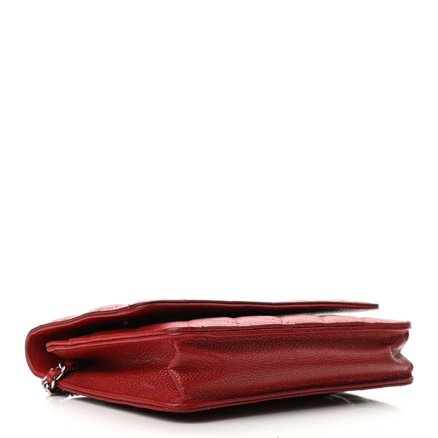 Chanel Caviar Quilted Wallet On Chain WOC Red 4 of 11