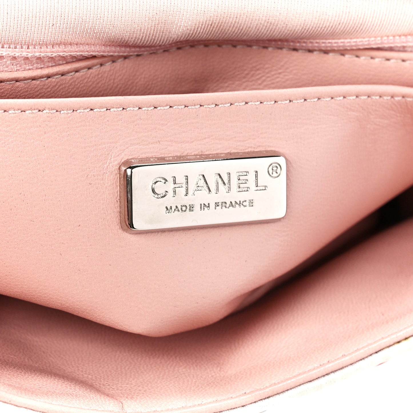 Sequin Striped Mini Flap Pink White
