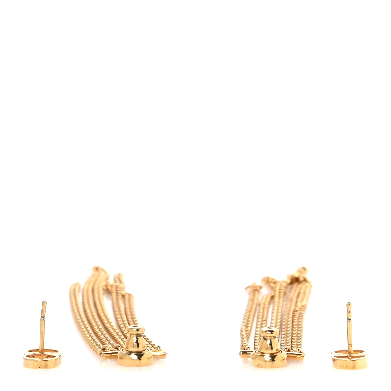 Christian Dior Danseuse Etolie Chain Drop Earrings Gold 3 of 5