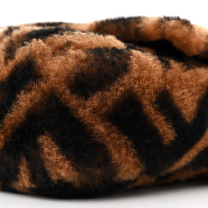 Fendi Shearling Vitello Dolce Macro FF 1974 Mini Baguette Tobacco Black 11 of 11
