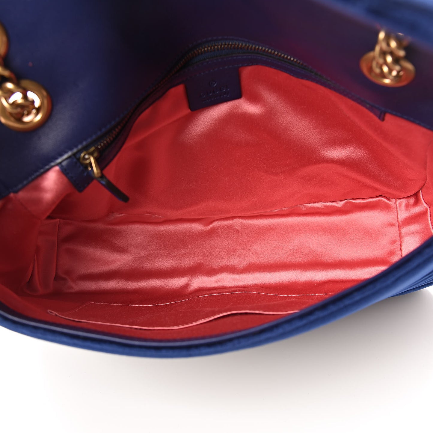 Velvet Matelasse Medium GG Marmont Shoulder Bag Cobalt Blue