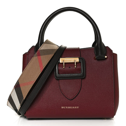 Burberry Soft Grain Calfskin Small Buckle Tote Antique Red 1 of 14