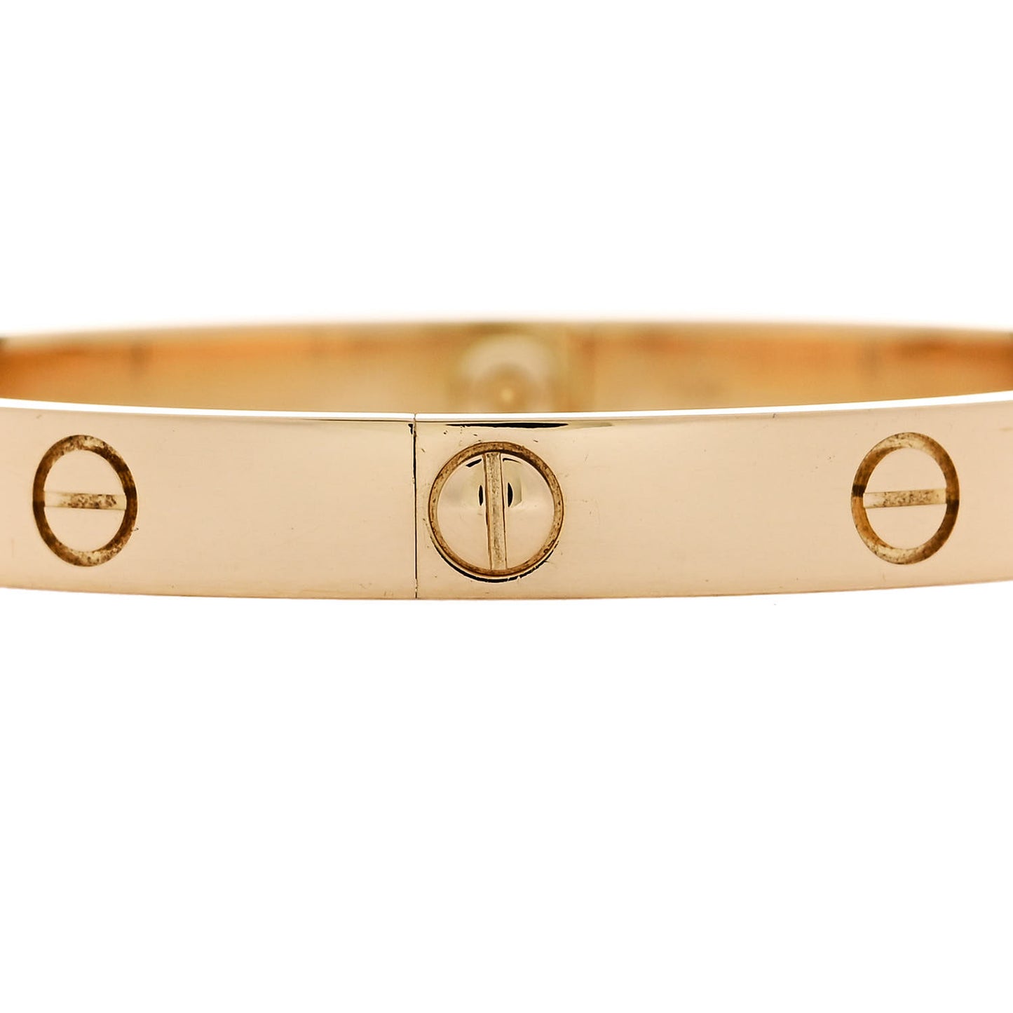 18K Yellow Gold 4 Diamond LOVE Bracelet 17