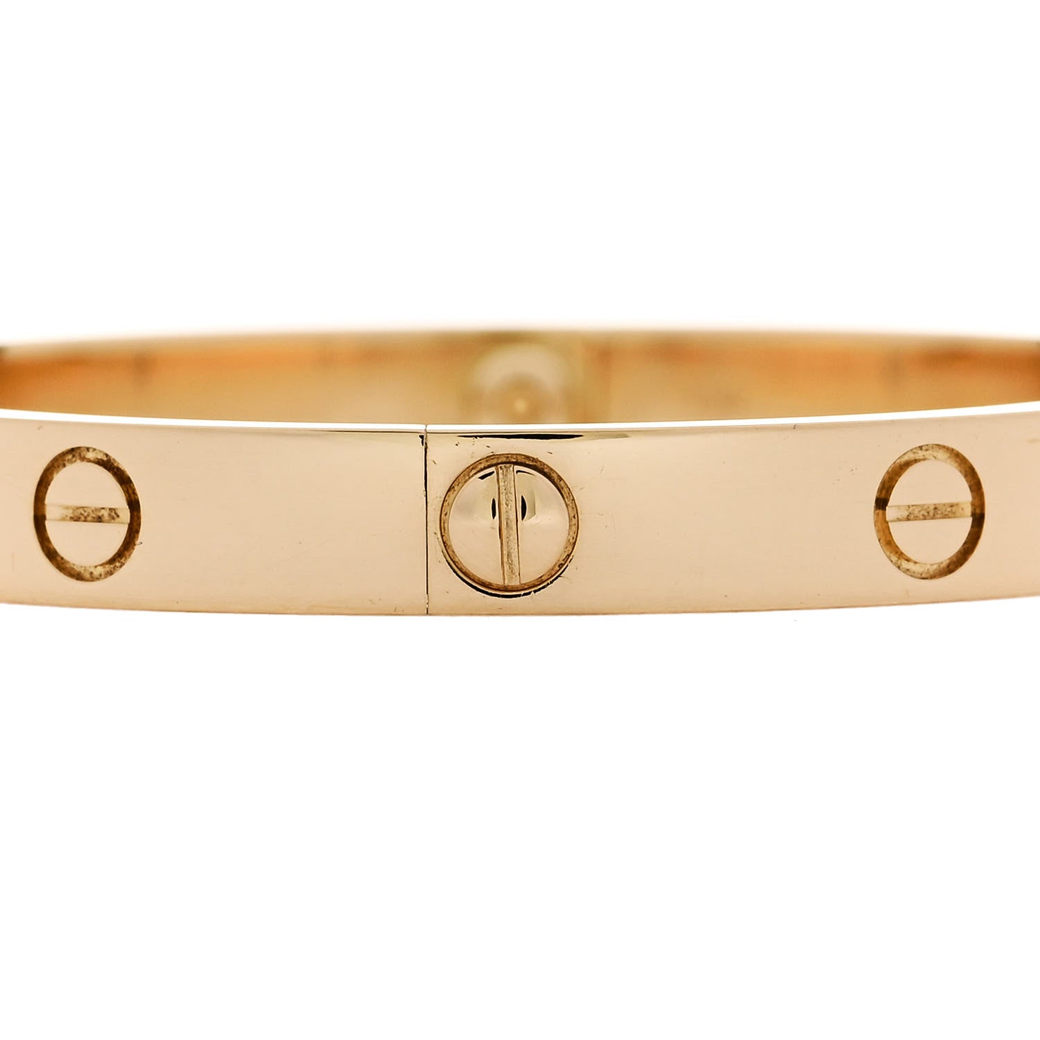 Cartier 18K Yellow Gold 4 Diamond LOVE Bracelet 17 4 of 9