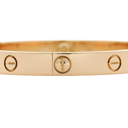 Cartier 18K Yellow Gold 4 Diamond LOVE Bracelet 17 4 of 9