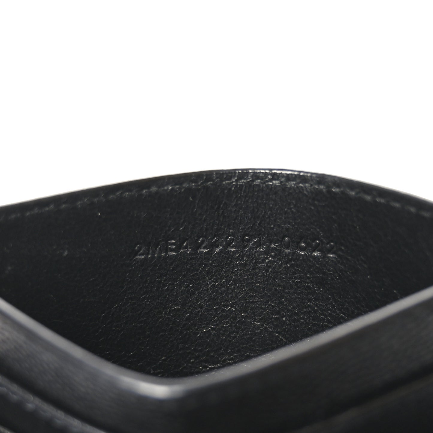 Grain De Poudre Matelasse Chevron Monogram Credit Card Case Black