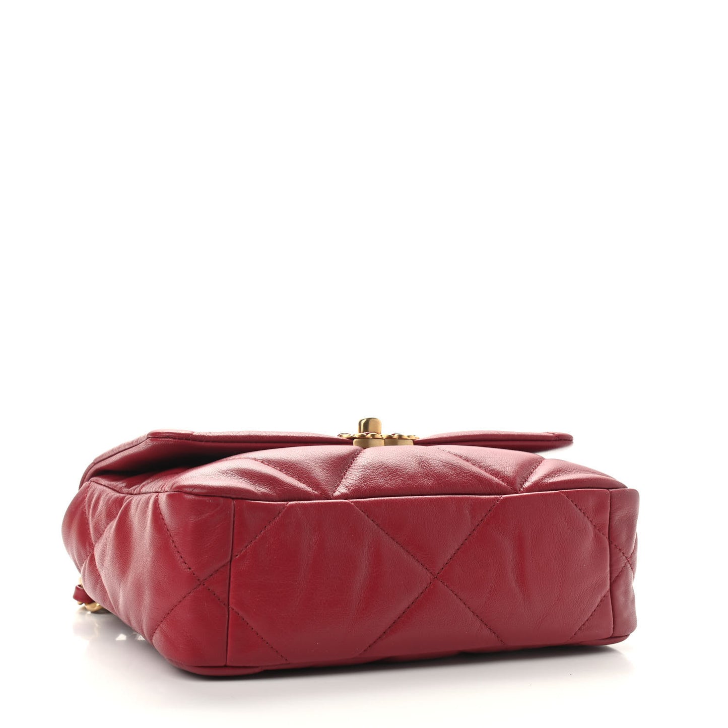 Goatskin Quilted Medium Chanel 19 Flap Red