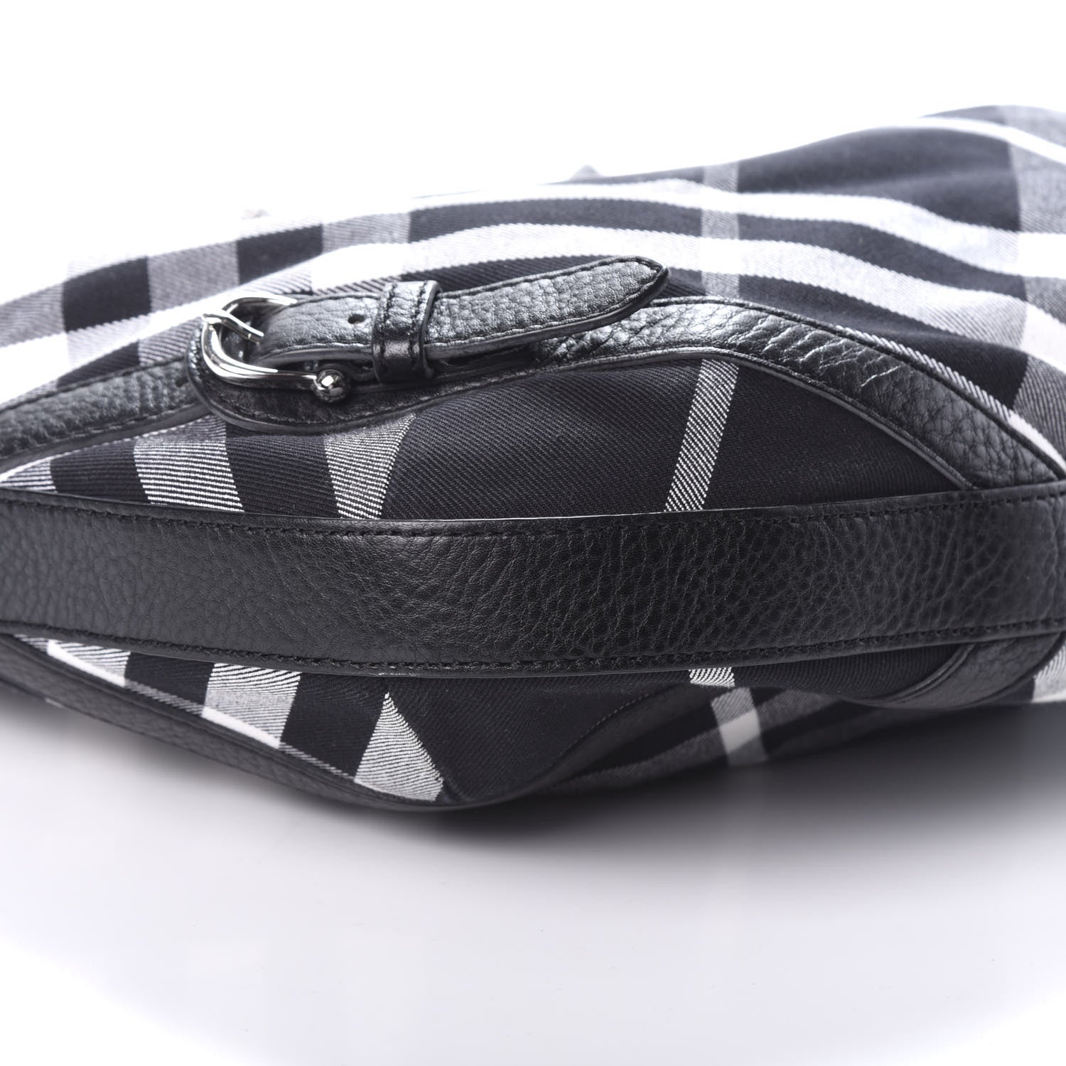 Burberry Black Check Larkin Hobo Black 8 of 9