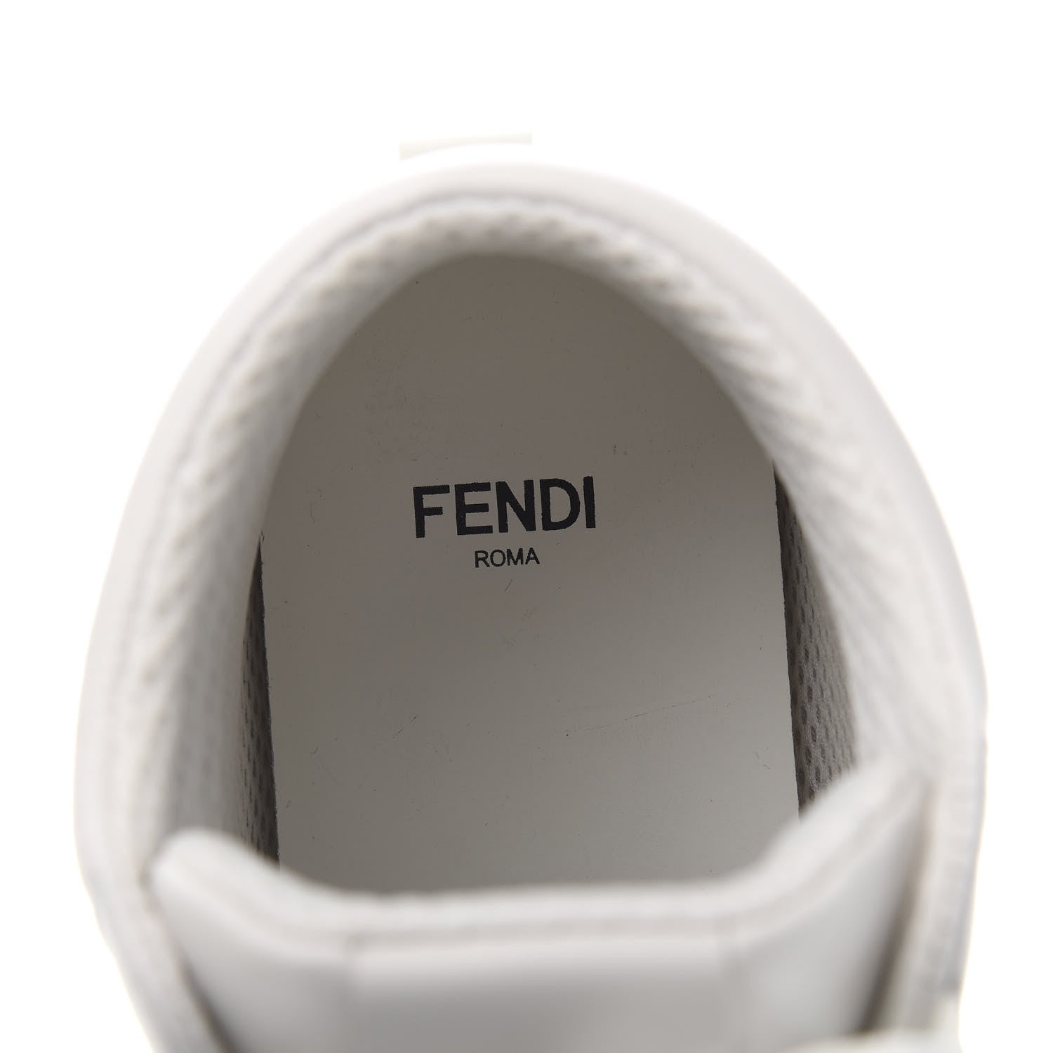 Fendi Nappa Macro FF Embossed Womens High Top Sneakers 40 White Ice 7 of 10