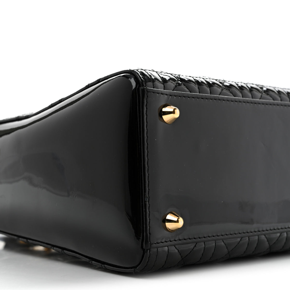 Christian Dior Patent Cannage Large Lady Dior Black 8 of 12