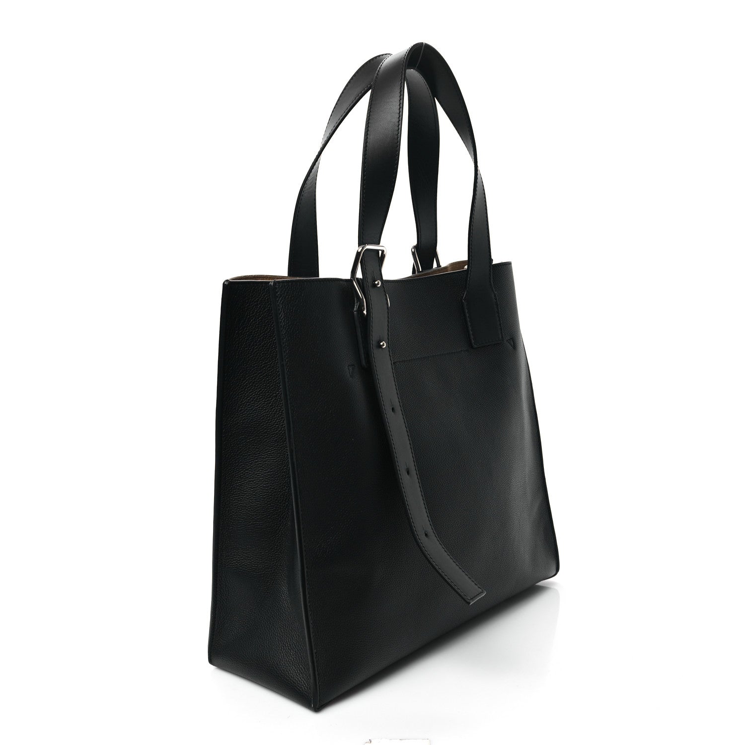 Loewe Soft Grained Calfskin Buckle Zip Tote Black 3 of 10