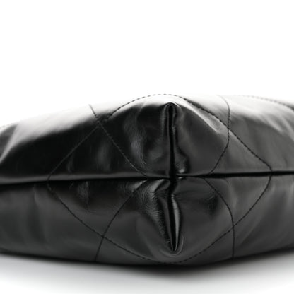 Chanel Shiny Calfskin Quilted Small Chanel 22 Black 10 of 11