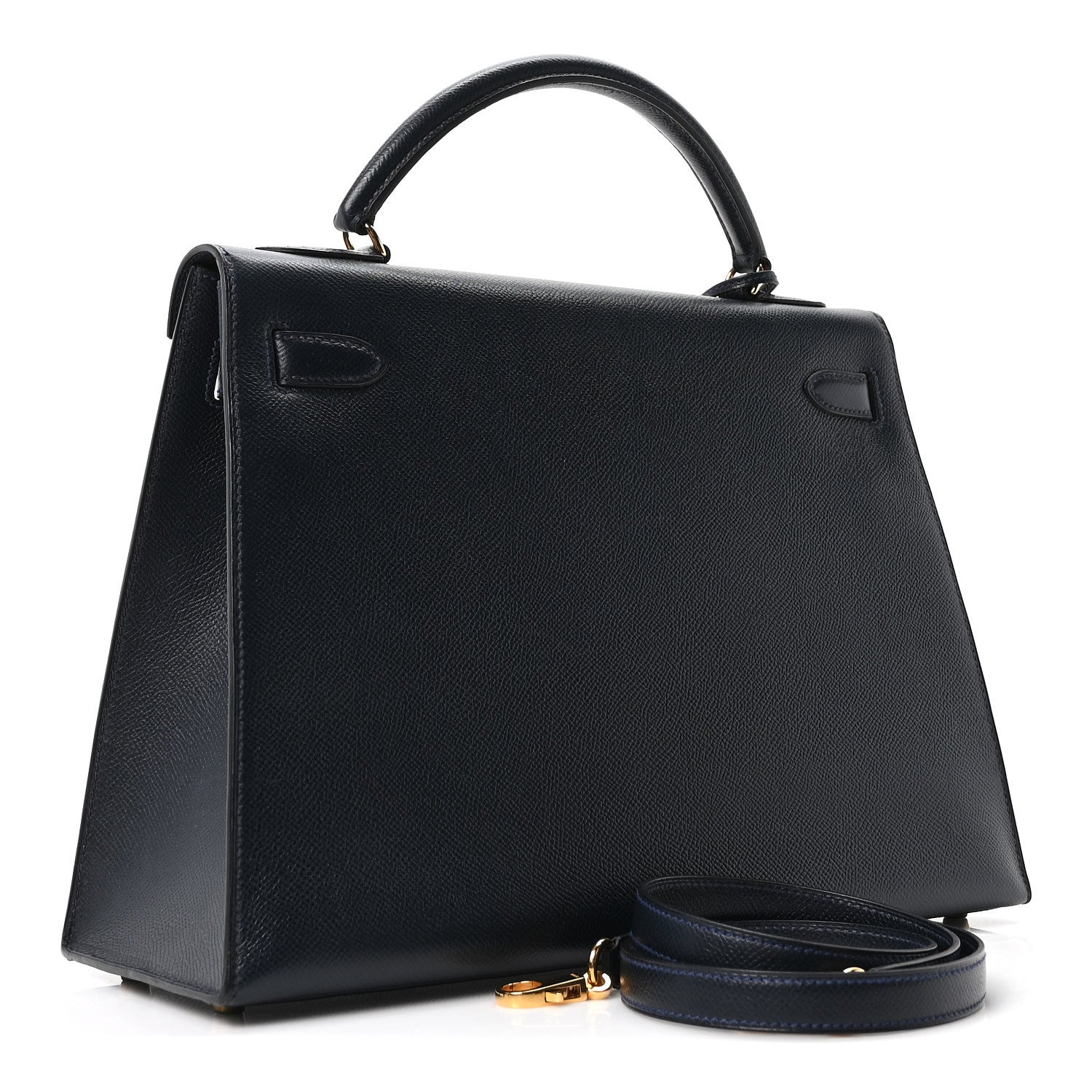 Hermes Courchevel Kelly Sellier 32 Bleu Marine 3 of 10