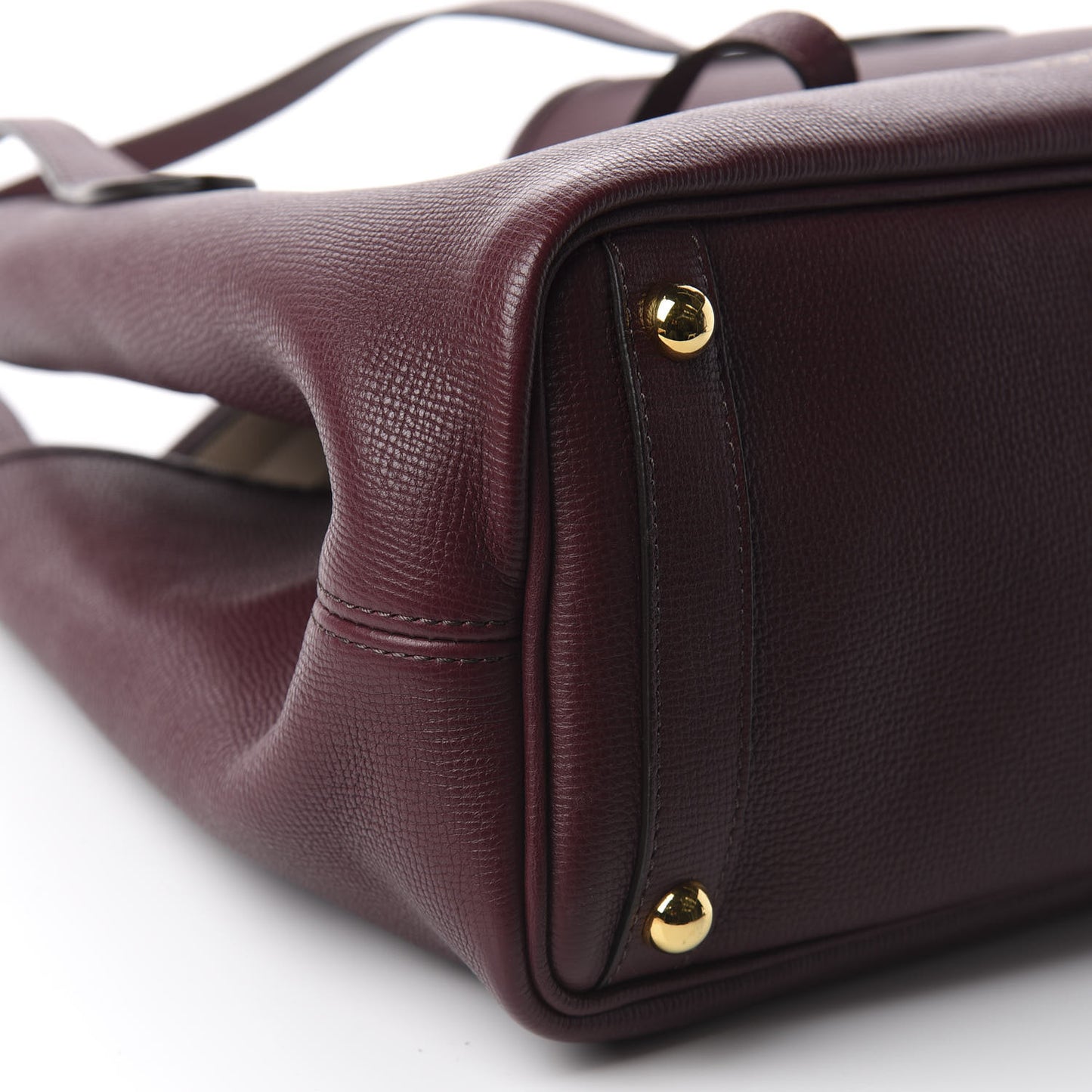 Grainy Calfskin Medium Honeybrook Tote Dark Plum
