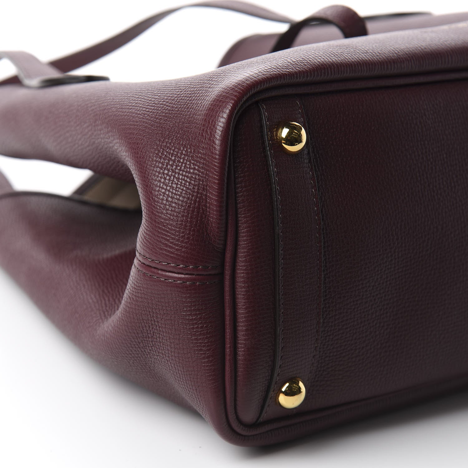 Burberry Grainy Calfskin Medium Honeybrook Tote Dark Plum 6 of 11