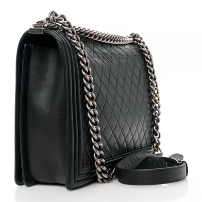Chanel Lambskin Quilted Large Boy Flap Black 3 of 10