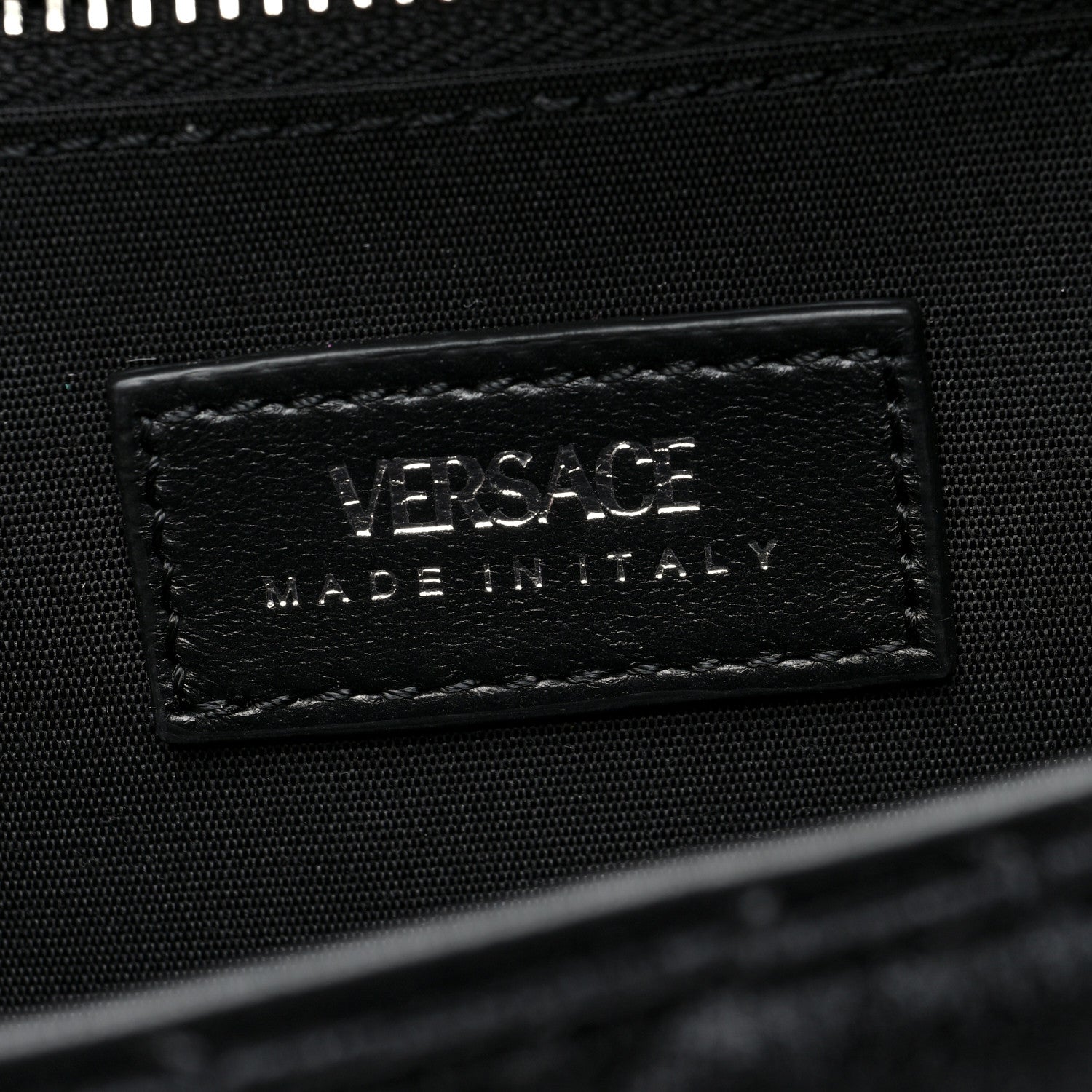 Versace Velvet Quilted Medusa Wallet On Chain Black 6 of 9