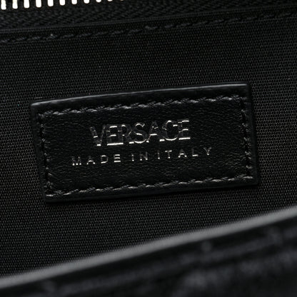 Versace Velvet Quilted Medusa Wallet On Chain Black 6 of 9