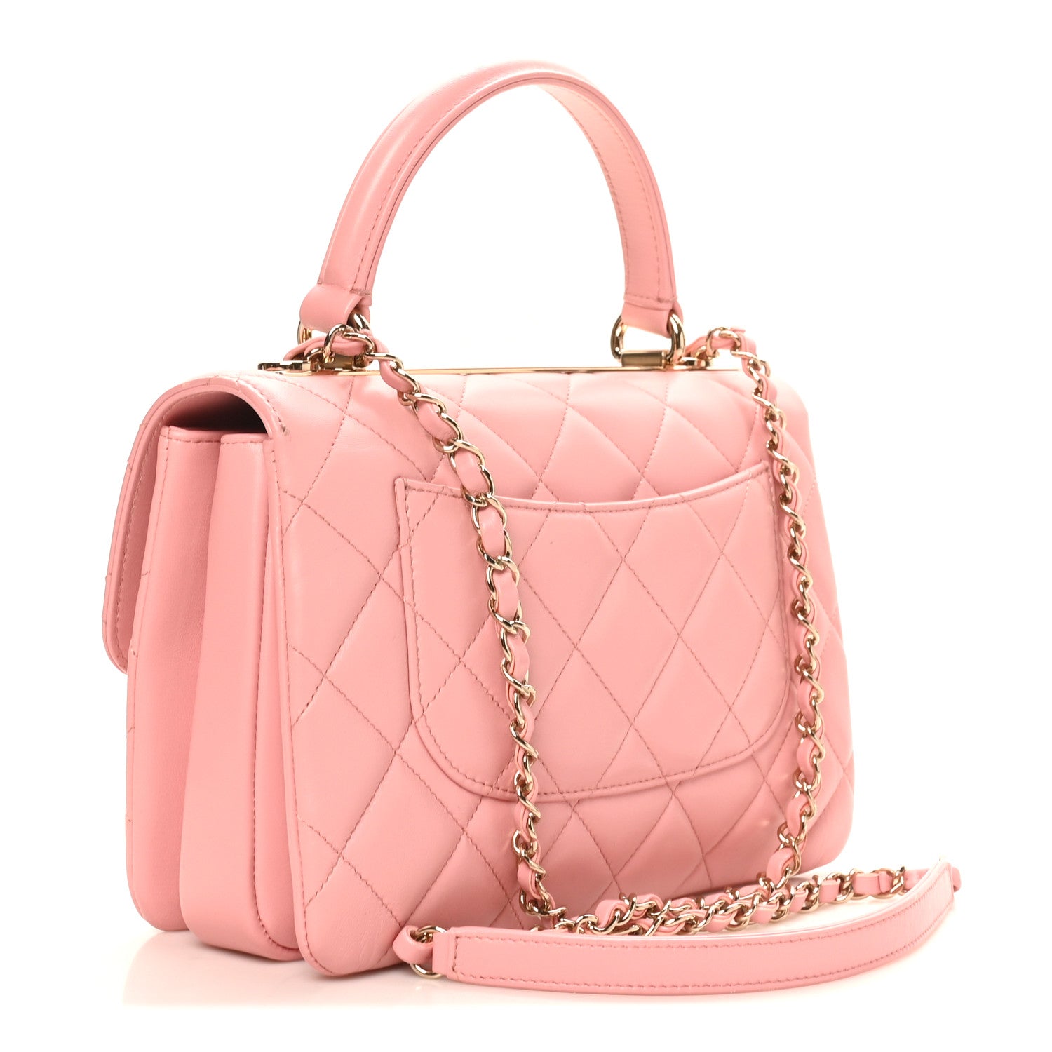 Chanel Lambskin Quilted Small Trendy CC Flap Dual Handle Bag Light Pink 3 of 10