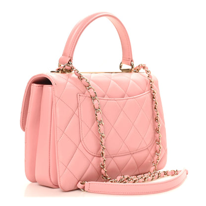 Chanel Lambskin Quilted Small Trendy CC Flap Dual Handle Bag Light Pink 3 of 10