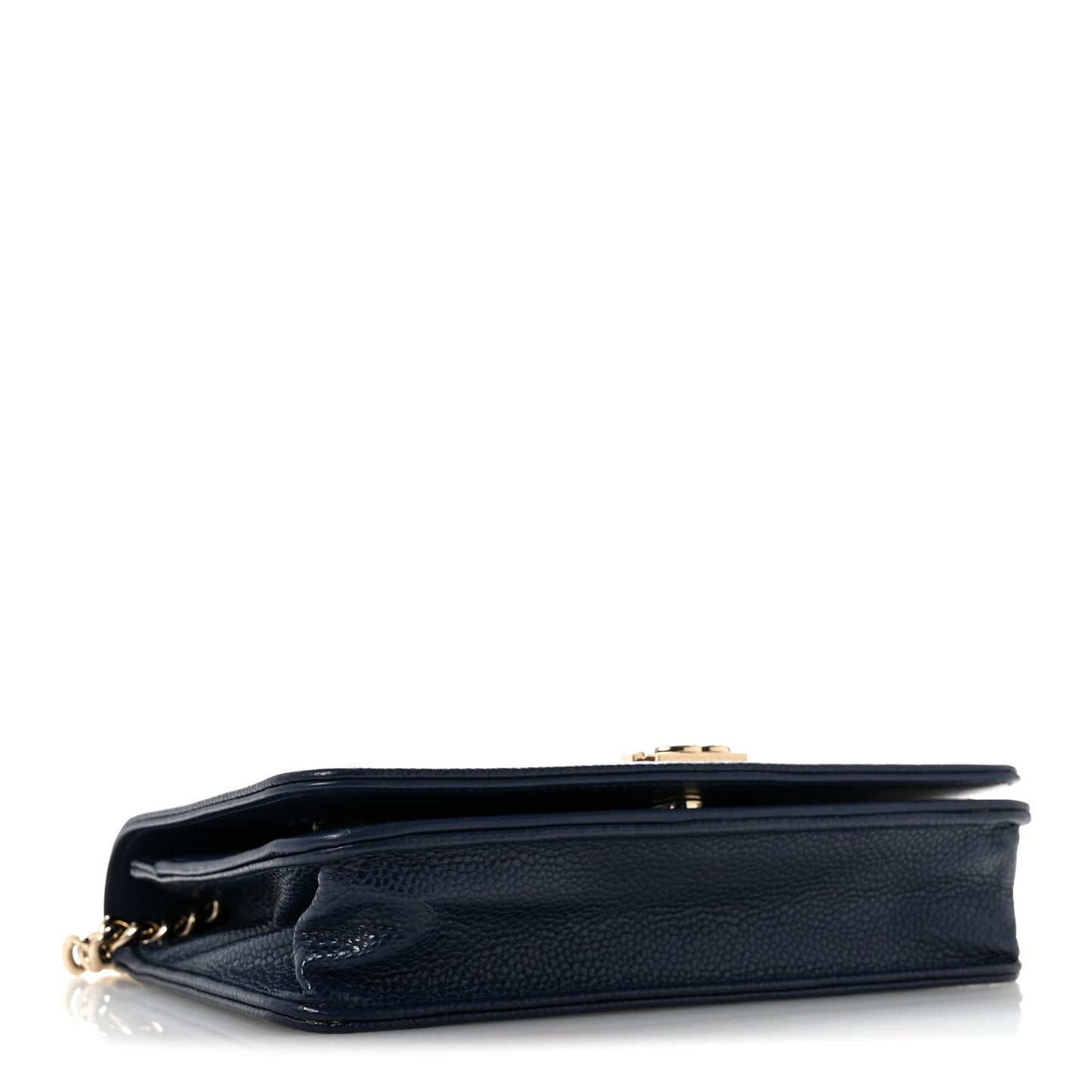 Caviar Quilted Boy Wallet On Chain WOC Navy