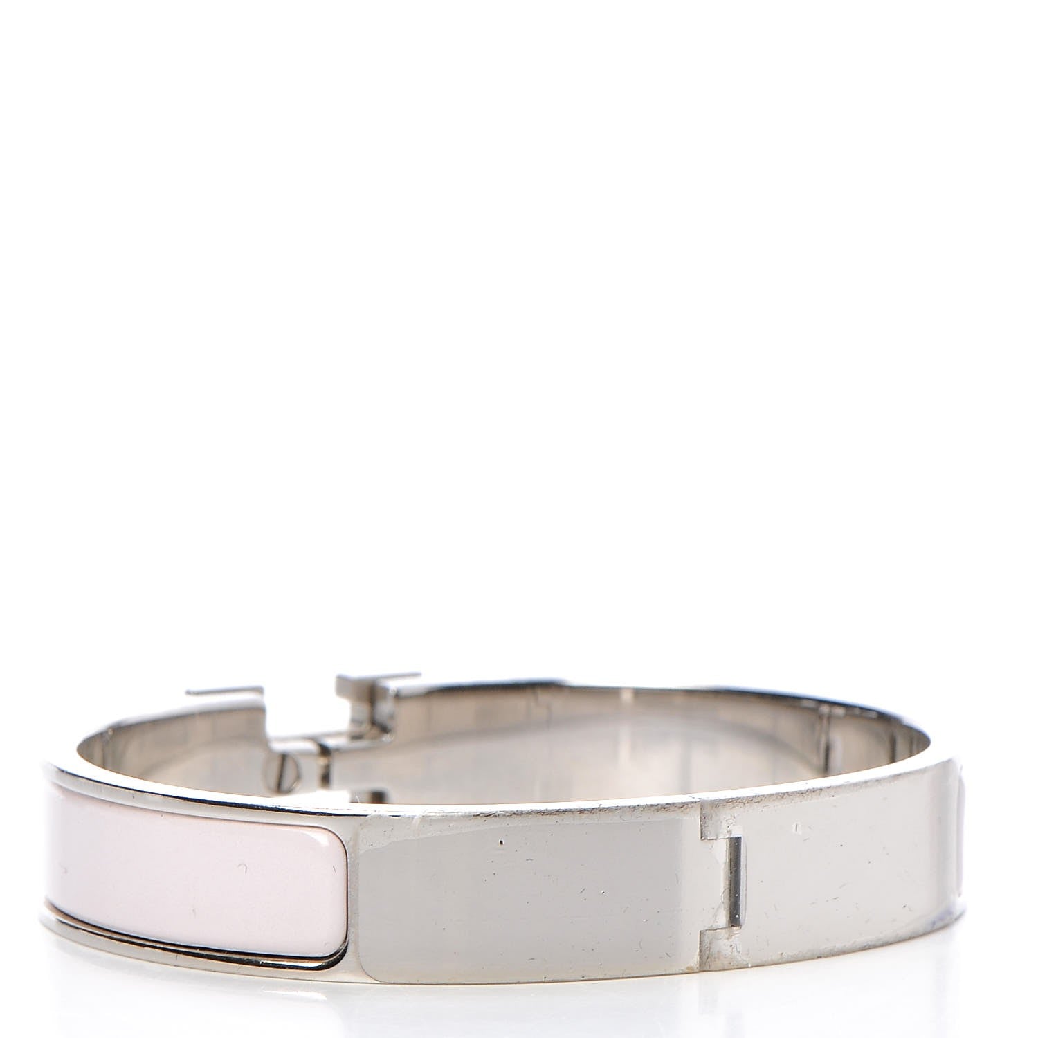 Hermes Enamel Narrow Clic Clac H Bracelet GM Rose Nymph 3 of 6