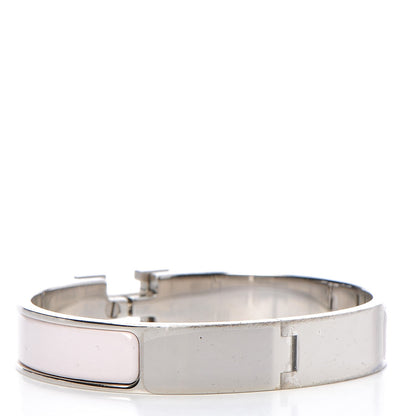 Hermes Enamel Narrow Clic Clac H Bracelet GM Rose Nymph 3 of 6