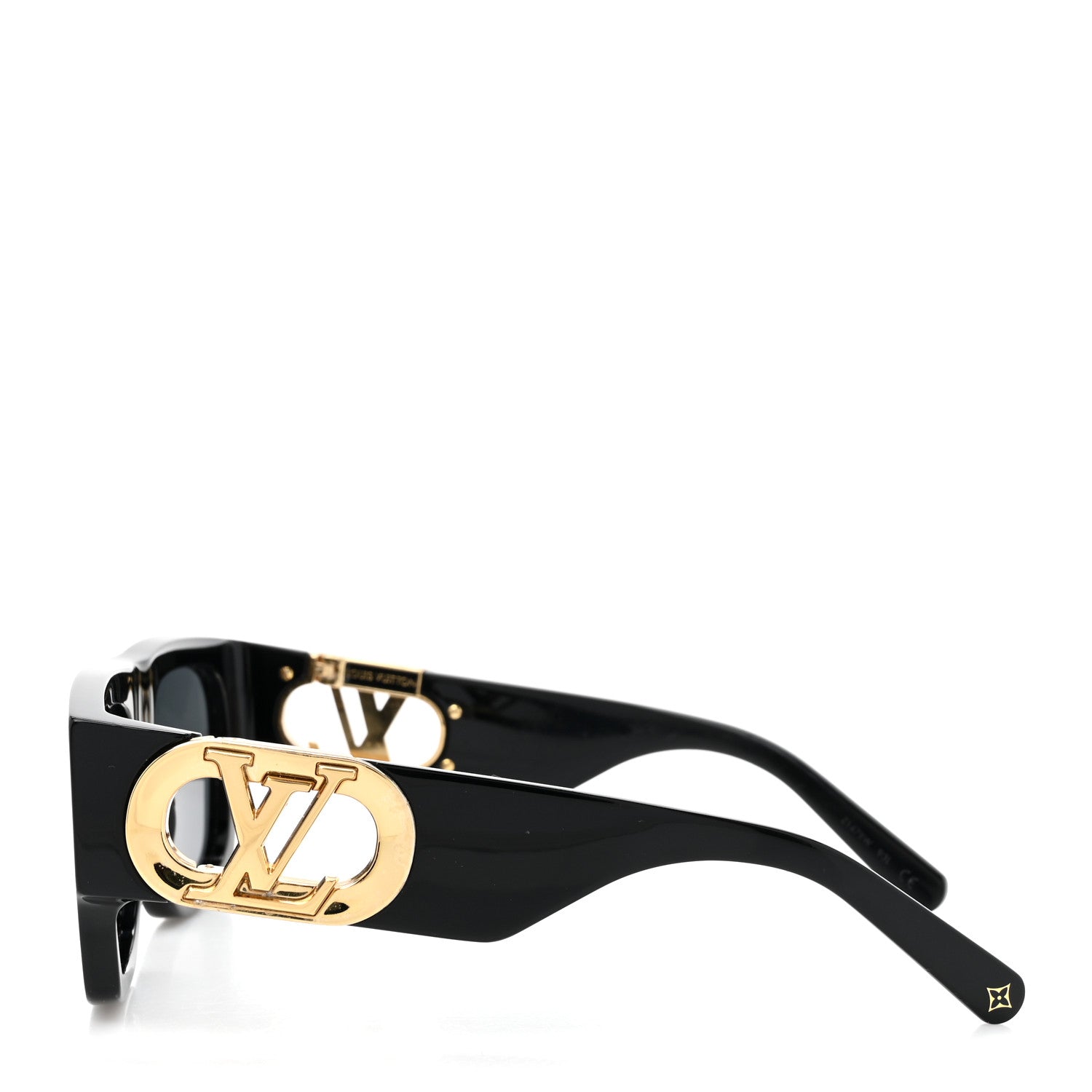 Louis Vuitton Acetate LV Link Square Sunglasses Z1478W Black 3 of 7