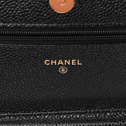 Chanel Caviar Quilted Wallet On Chain WOC Black 6 of 12