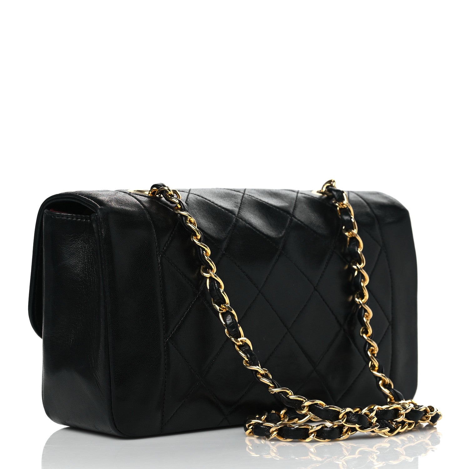Chanel Lambskin Quilted Small Single Flap Black 2 of 9