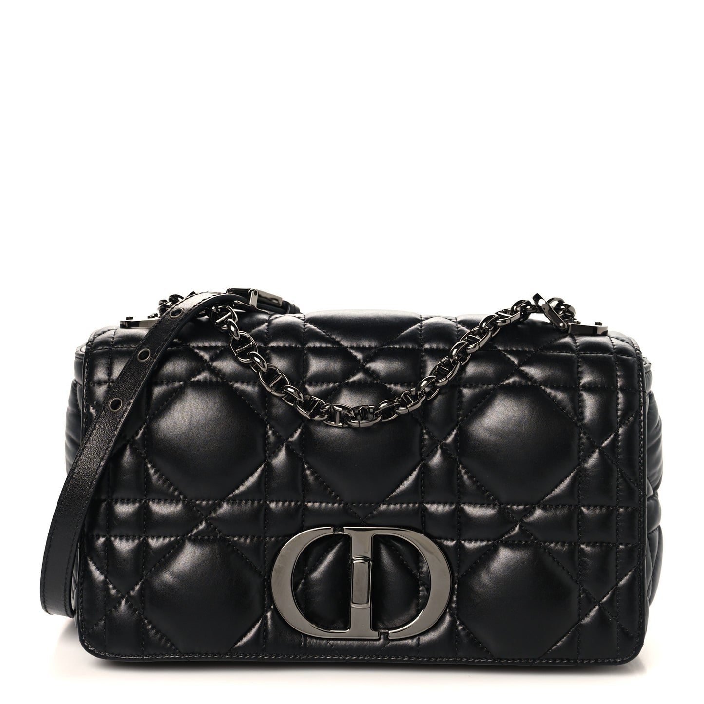Calfskin Macrocannage Large Caro Bag Black