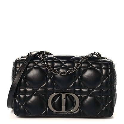 Christian Dior Calfskin Macrocannage Large Caro Bag Black 1 of 10