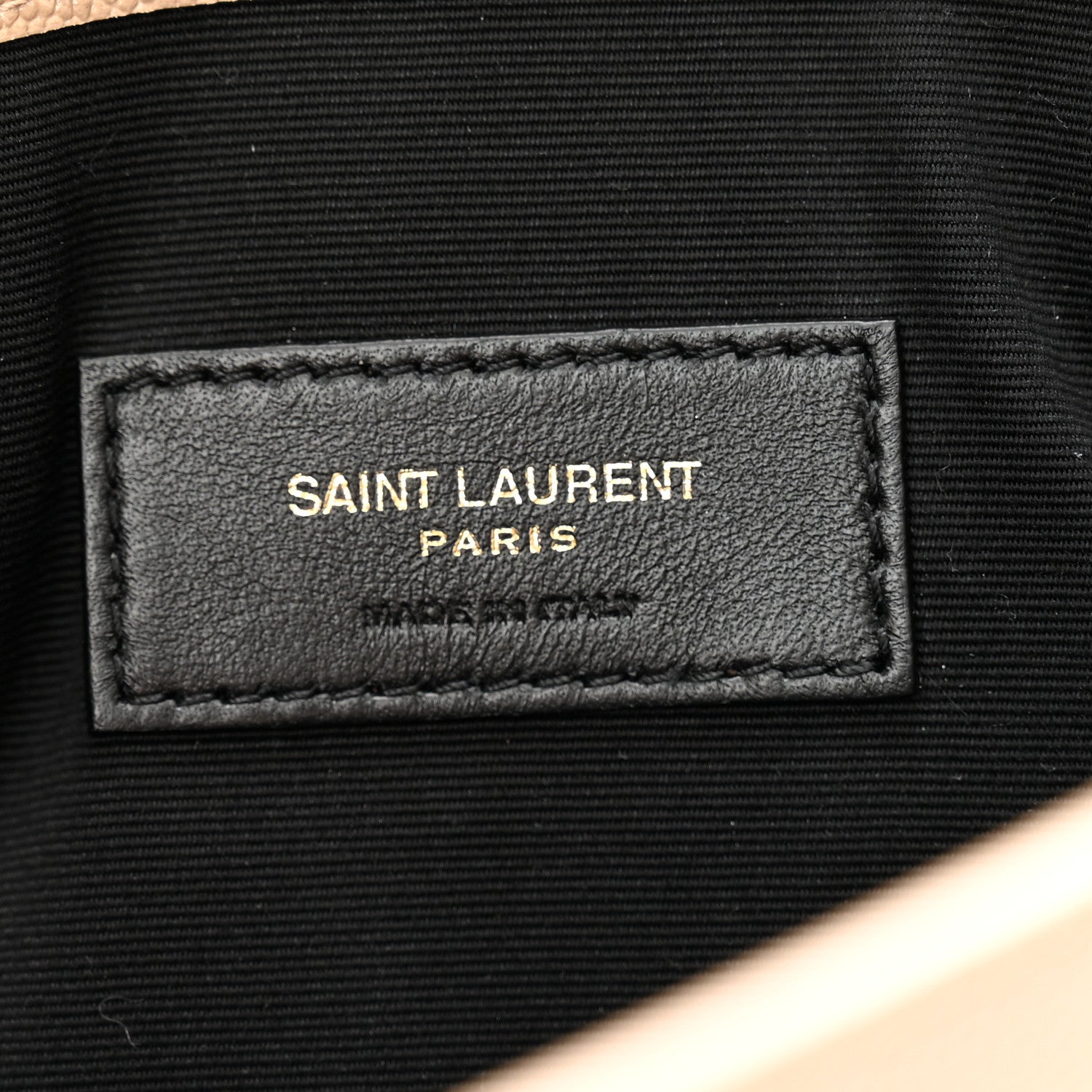Saint Laurent Grain De Poudre Uptown Pouch Dark Beige 6 of 7