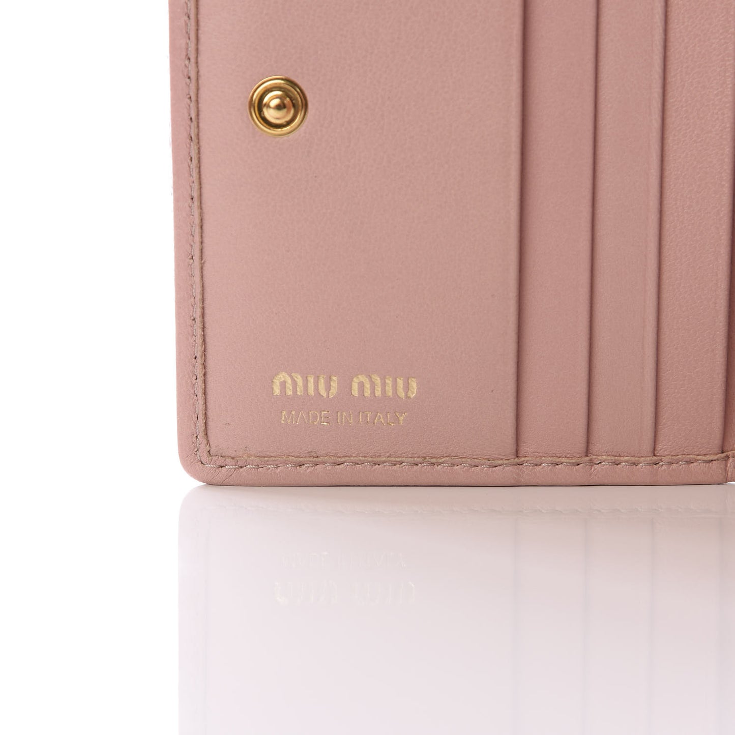 Nappa Matelasse Compact Wallet Orchidea