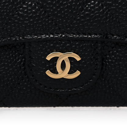 Chanel Caviar Quilted Flap Card Holder Black 9 of 12