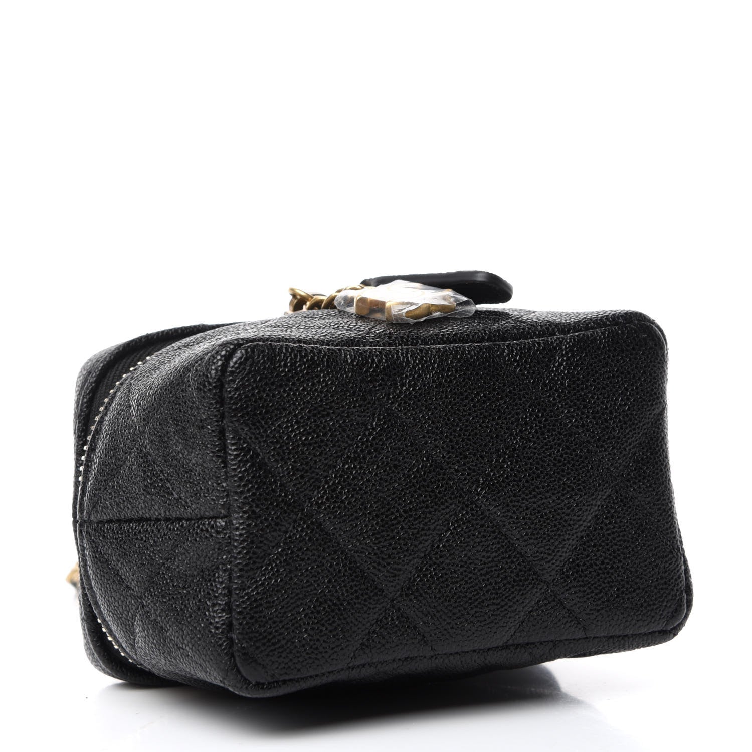 Chanel Caviar Quilted Mini Top Handle Vanity With Chain Black 4 of 8