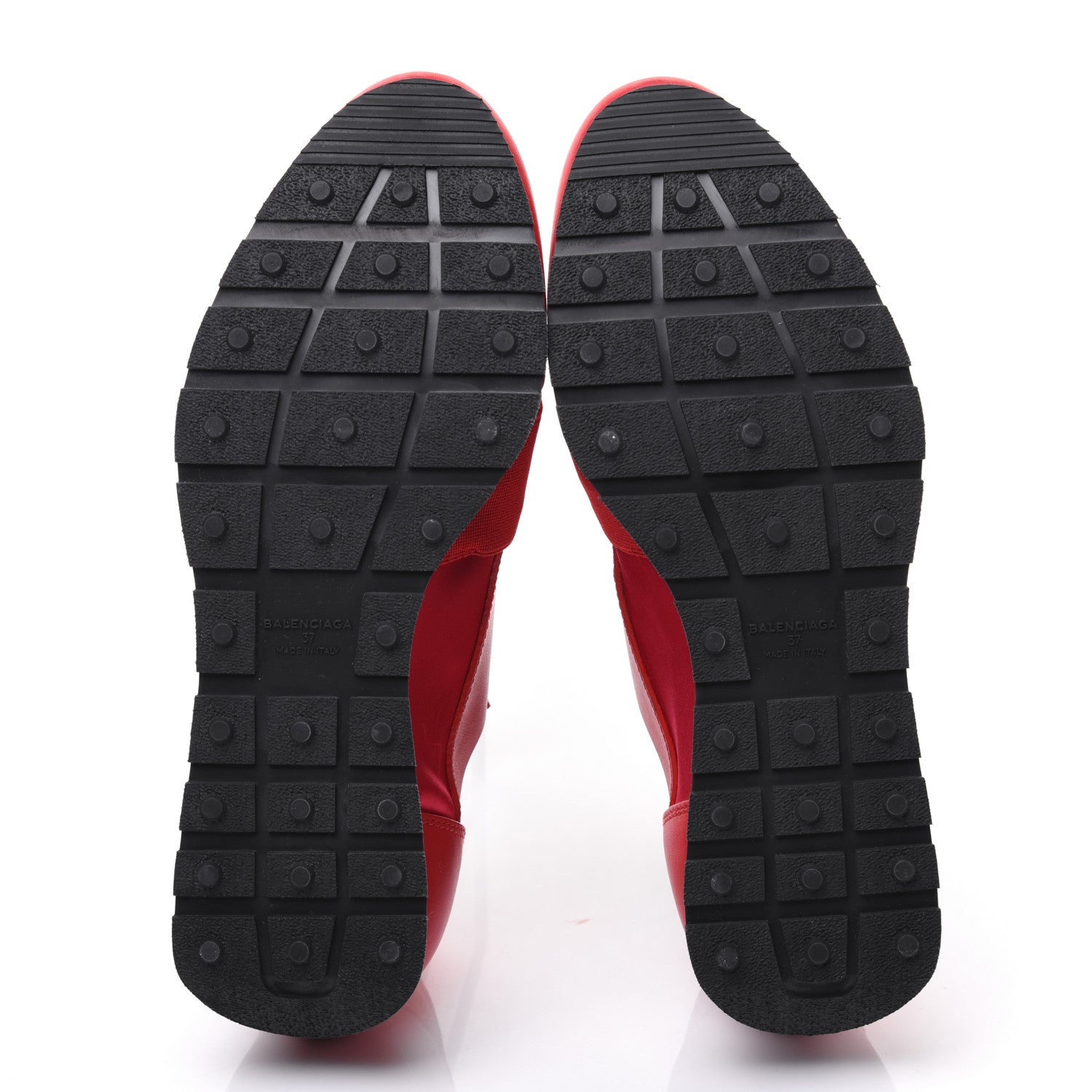 Balenciaga Satin Calfskin Womens Race Runner Sneakers 37 Rouge Groseille 5 of 9