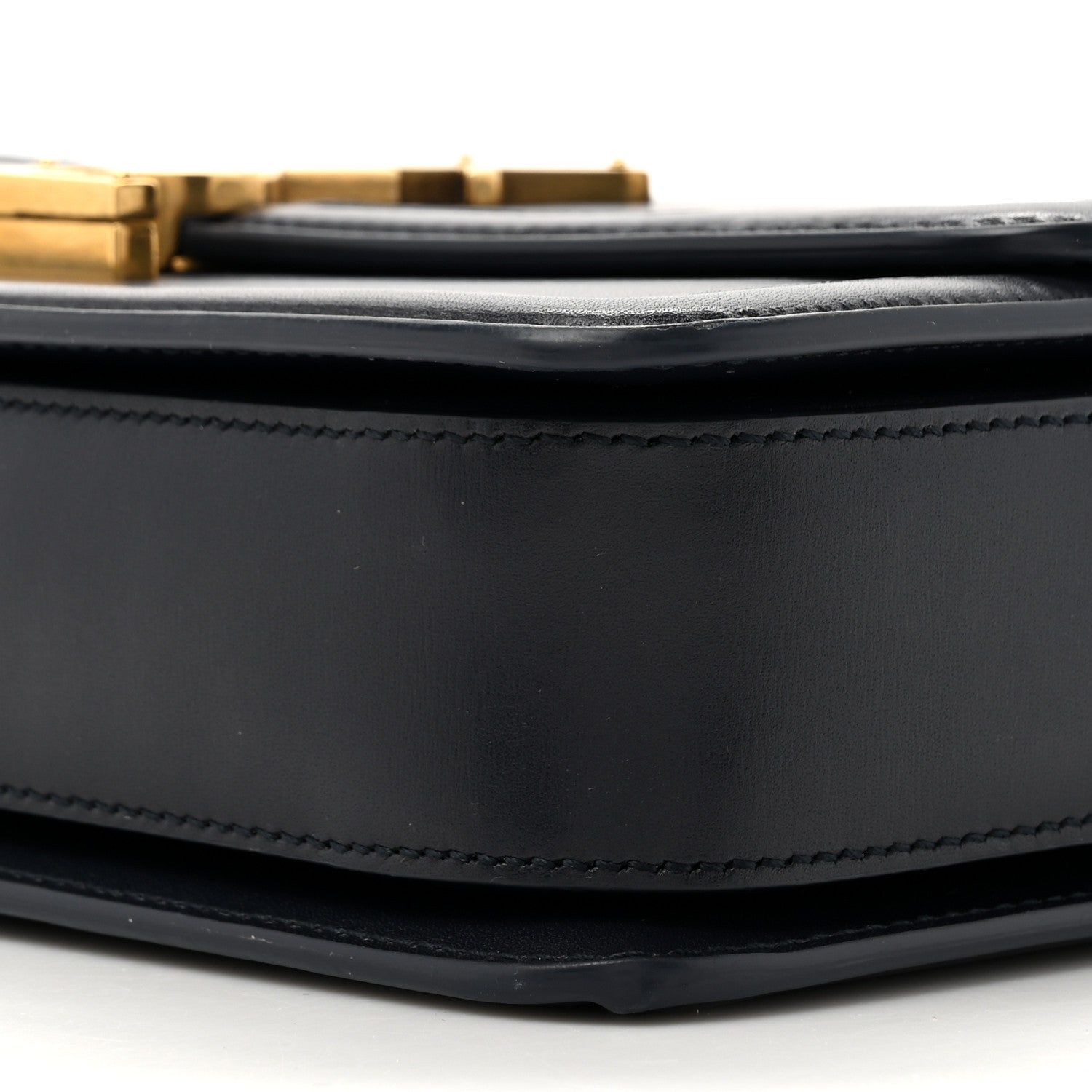 Saint Laurent Box Calfskin Monogram Medium Solferino Satchel Deep Marine 9 of 14