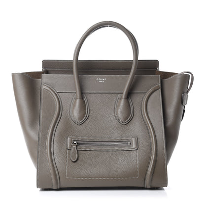 Celine Drummed Calfskin Mini Luggage Souris 1 of 10