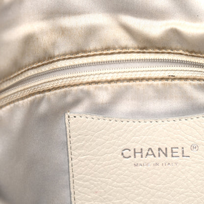 Chanel Glazed Calfskin XL On The Road Flap Light Grey 11 of 12
