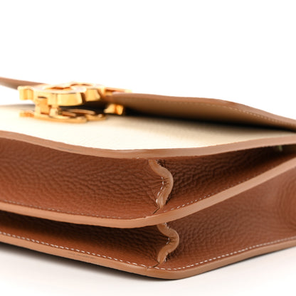 Burberry Grained Calfskin Small TB Bag Camel Alabaster Beige Warm Tan 9 of 9