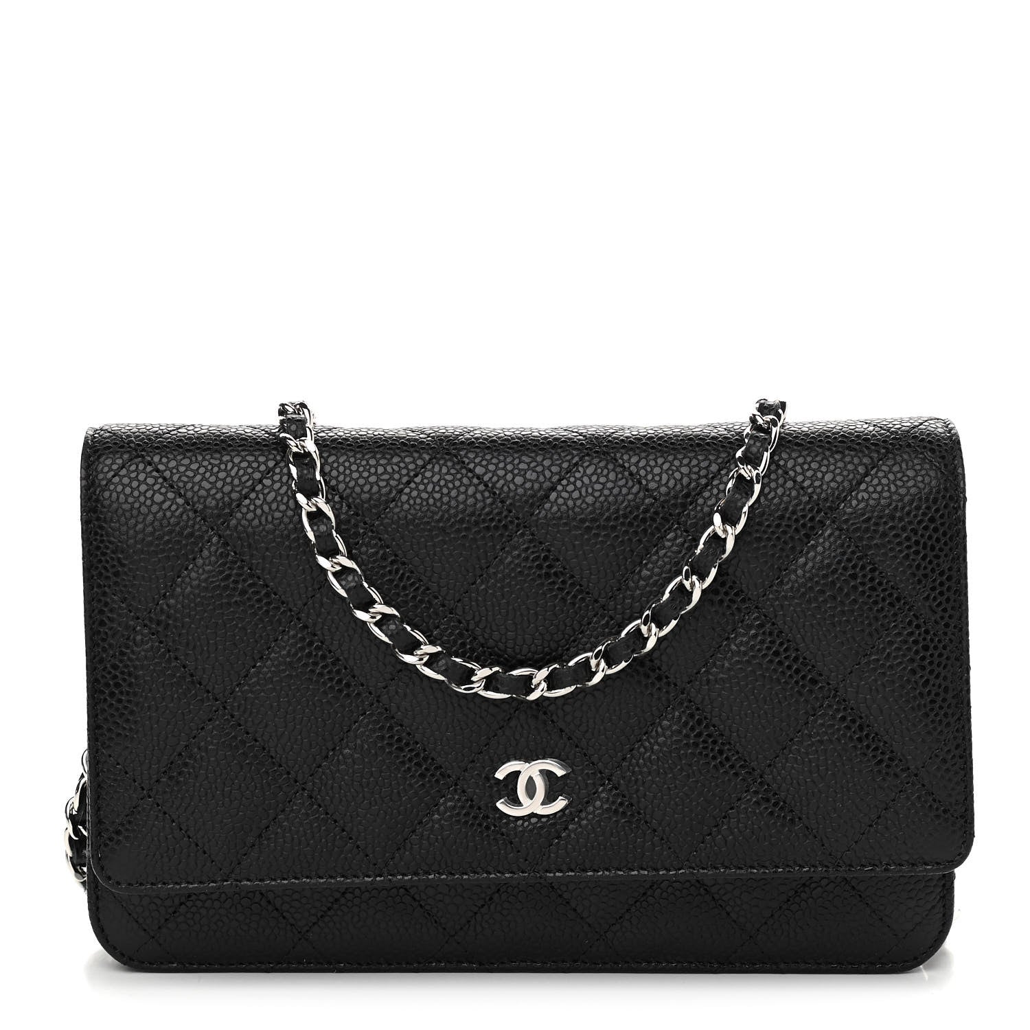 Chanel Caviar Quilted Wallet On Chain WOC Black 1 of 12