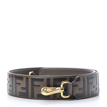 Fendi Vitello Century Bi-Color FF 1974 Embossed Strap You Maya Black 1 of 4