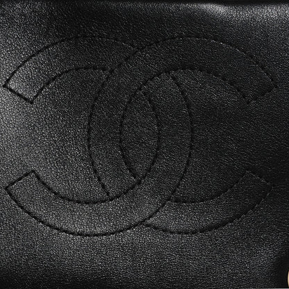 Chanel Calfskin Quilted Medium Graphic Flap Beige Black 7 of 10