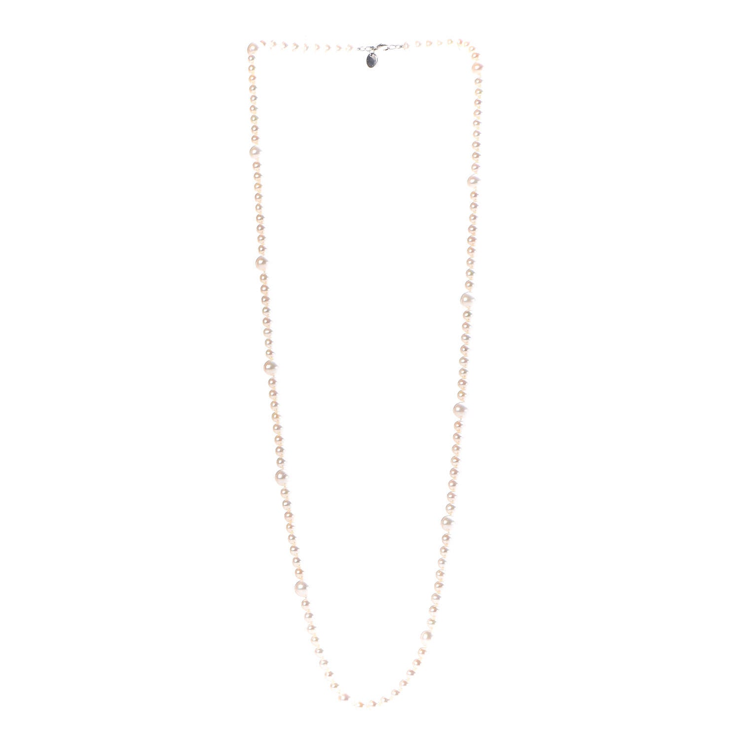 Tiffany Sterling Silver Pearl 5.5-9mm Ziegfeld Strand Necklace 3 of 5