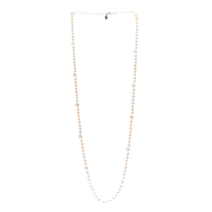 Tiffany Sterling Silver Pearl 5.5-9mm Ziegfeld Strand Necklace 3 of 5