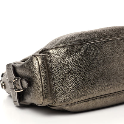 Prada Metallic Vitello Daino Side Pocket Hobo Gold 6 of 9