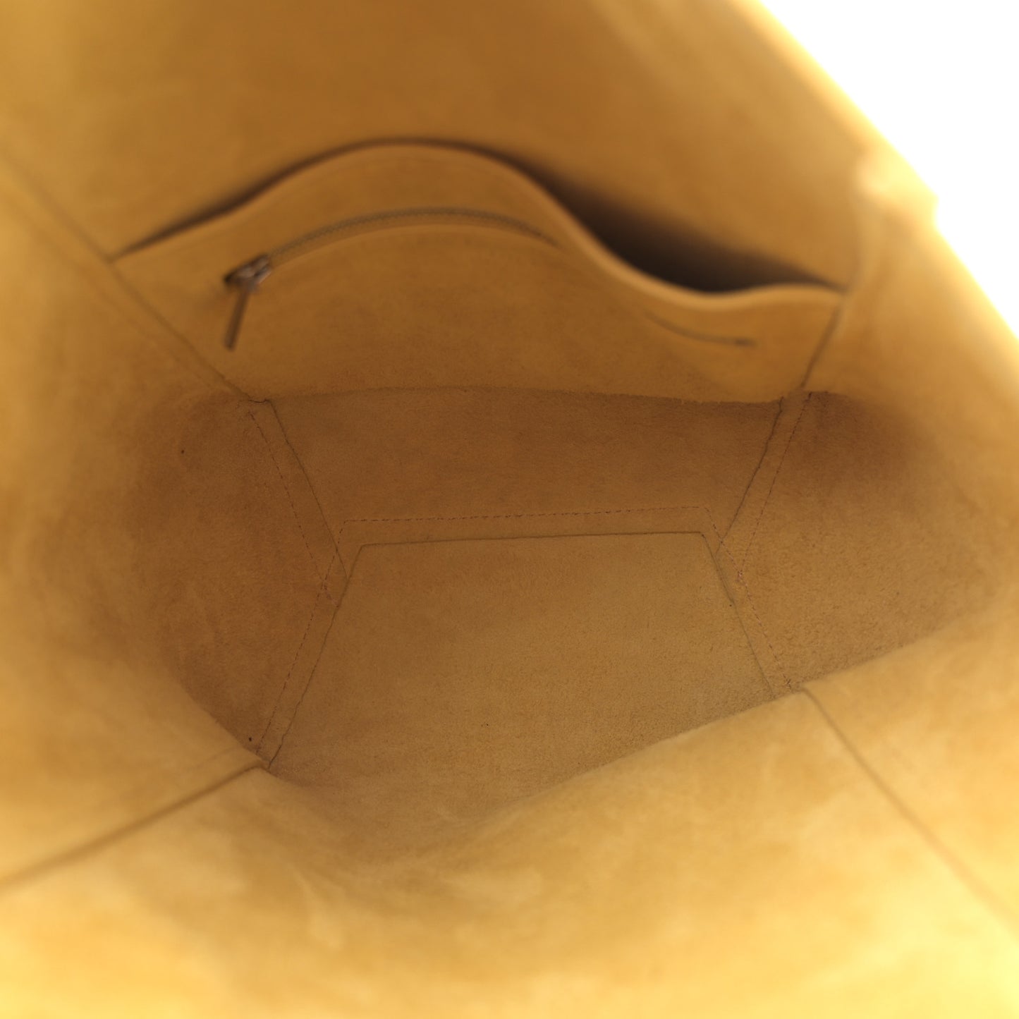 Soft Grained Calfskin Small Sangle Bucket Bag Ocre